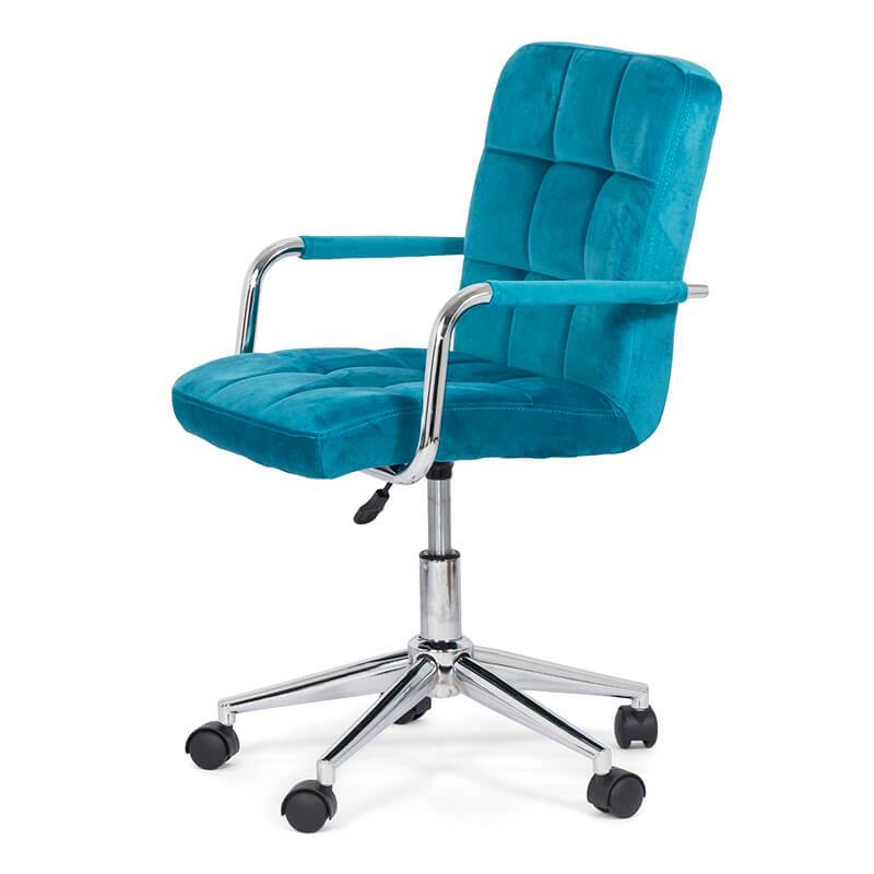 Scaun birou copii turcoaz catifea OFF328V Cool Kids Academic