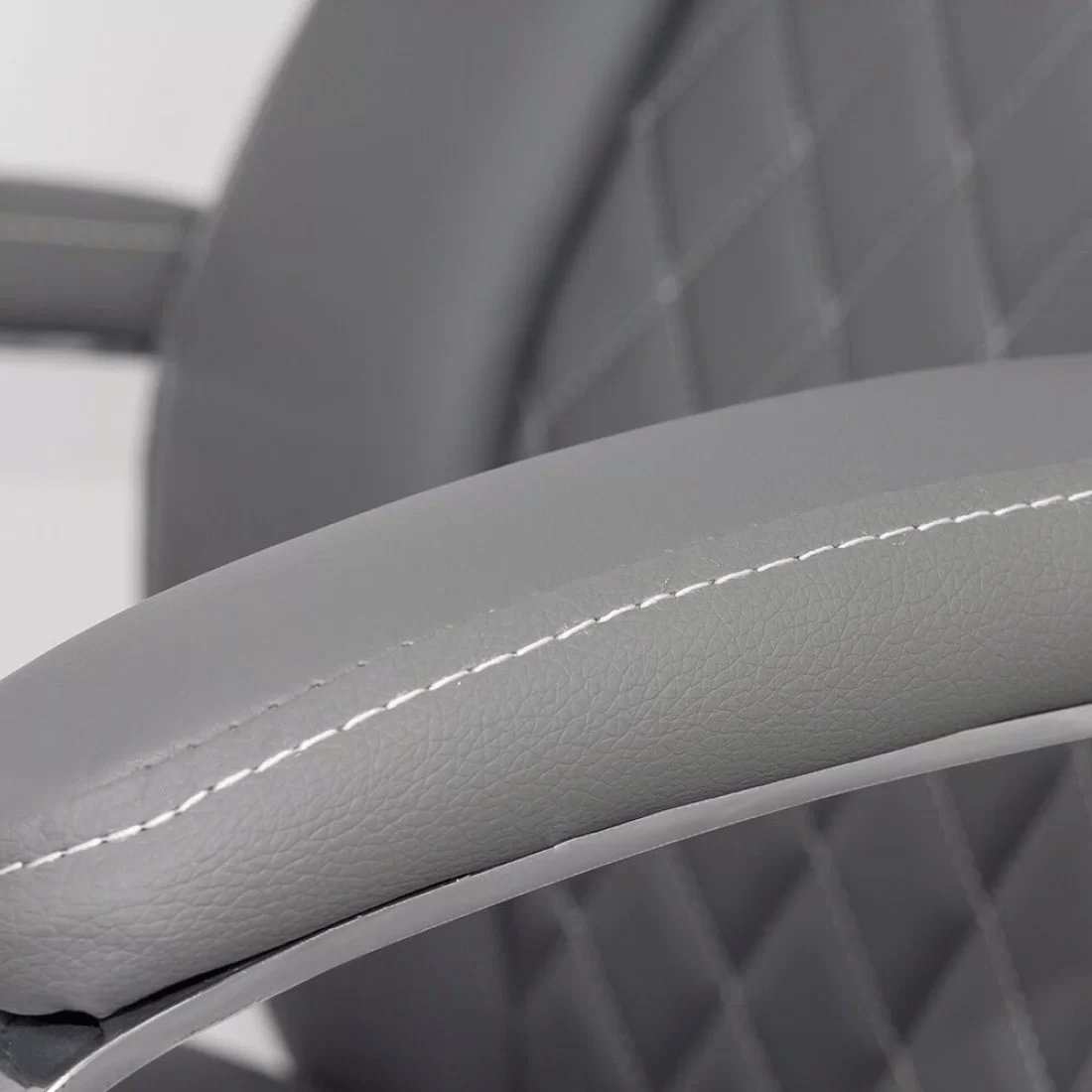 Scaun birou executiv gri piele 150 kg OFF313 Loisir Estate