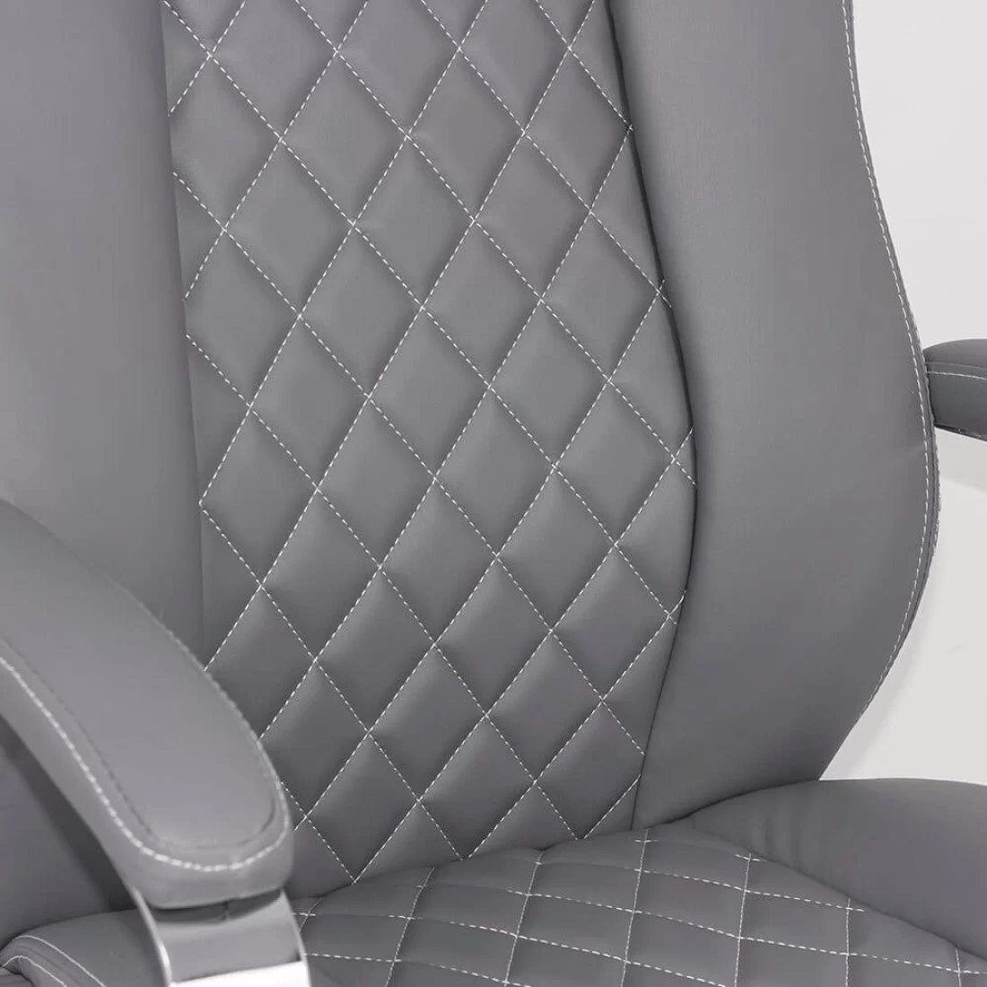 Scaun birou executiv gri piele 150 kg OFF313 Loisir Estate