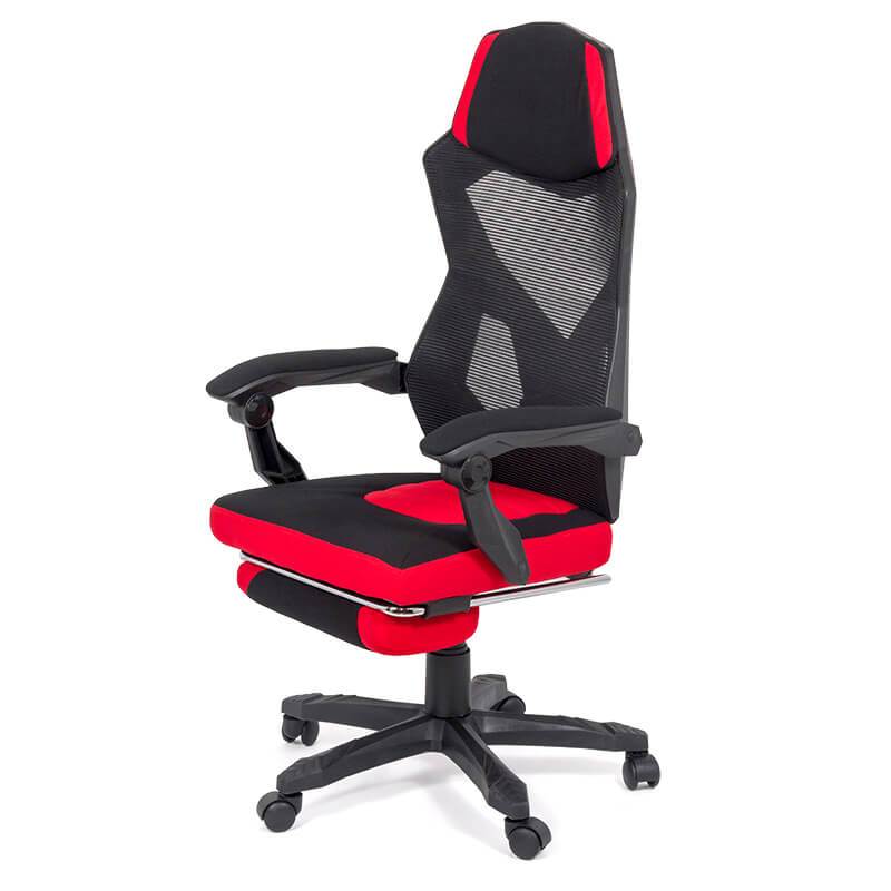 Scaun birou gaming negru albastru extensibil reclinabil OFF304 Raptor
