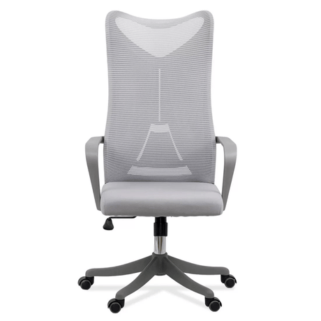 Scaun birou gri sezut buretat spatar plasa OFF634 Aeroflux