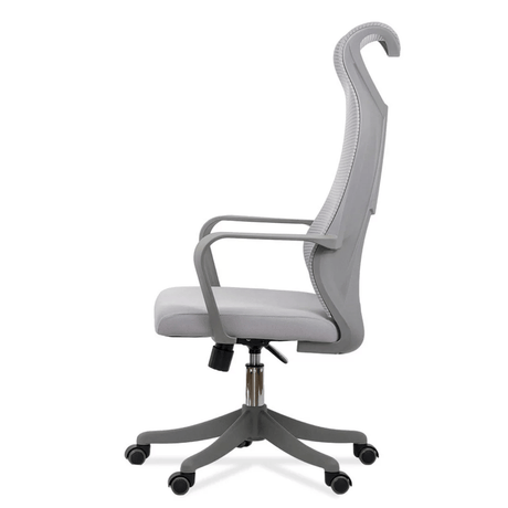 Scaun birou gri sezut buretat spatar plasa OFF634 Aeroflux