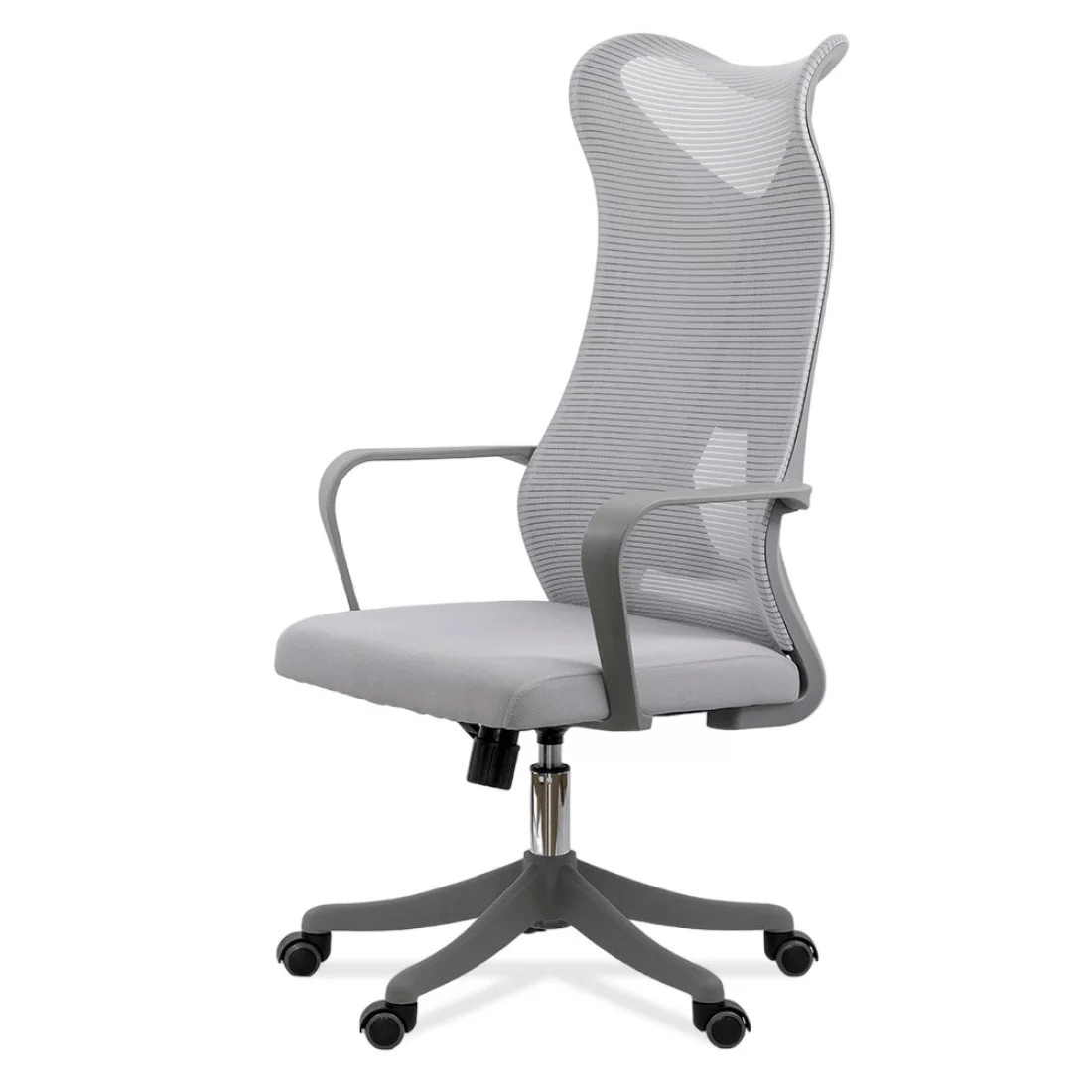 Scaun birou gri sezut buretat spatar plasa OFF634 Aeroflux