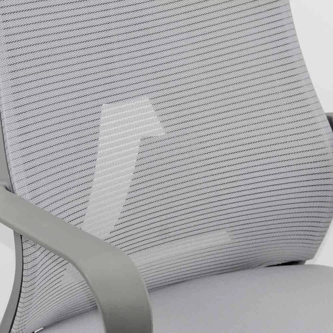 Scaun birou gri sezut buretat spatar plasa OFF634 Aeroflux