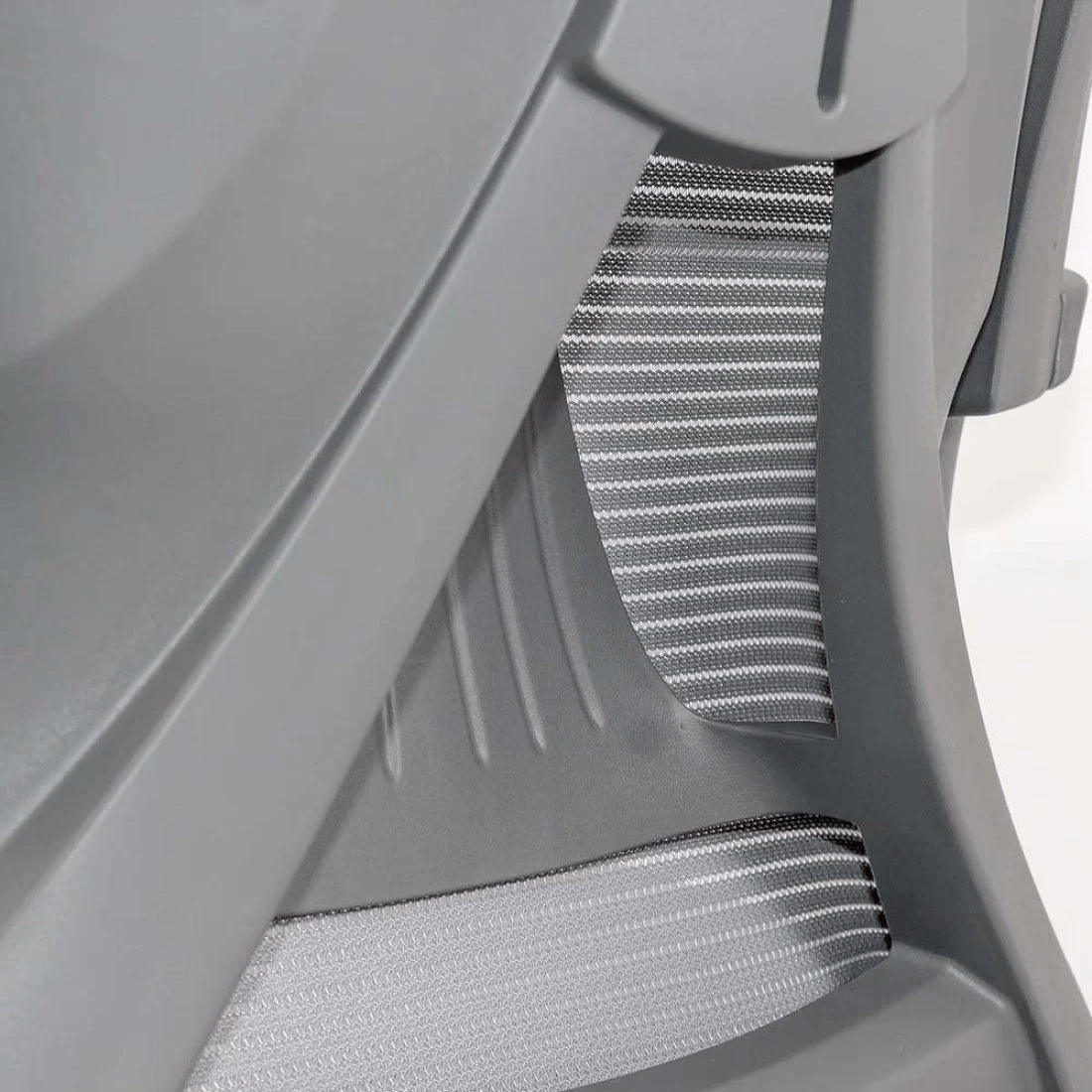 Scaun birou gri sezut buretat spatar plasa OFF634 Aeroflux
