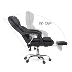 Scaun birou negru extensibil reclinabil 135 grade OFF415 Relax Joy