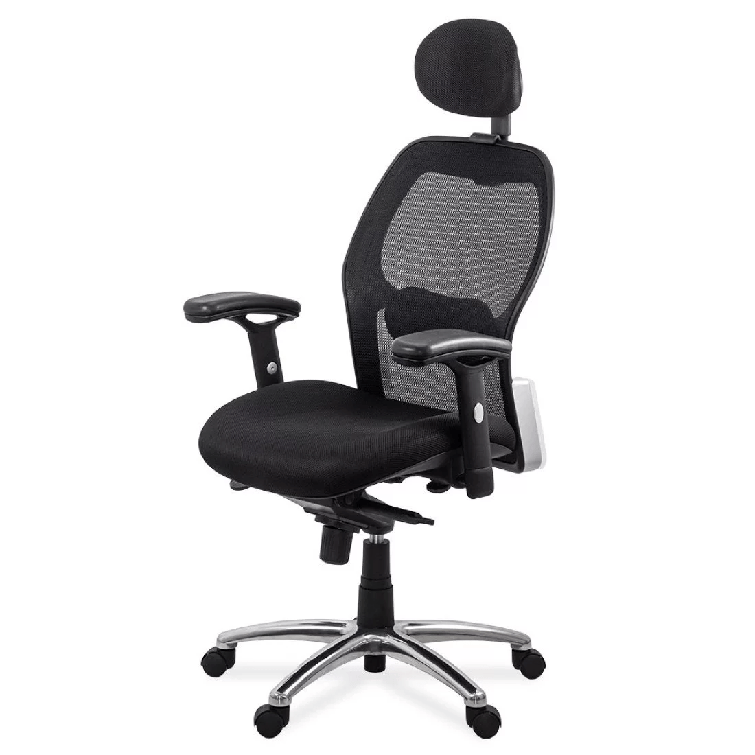 Scaun birou negru panza 150 kg sezut buretat brate ajustabile SYYT9513 Ergotask