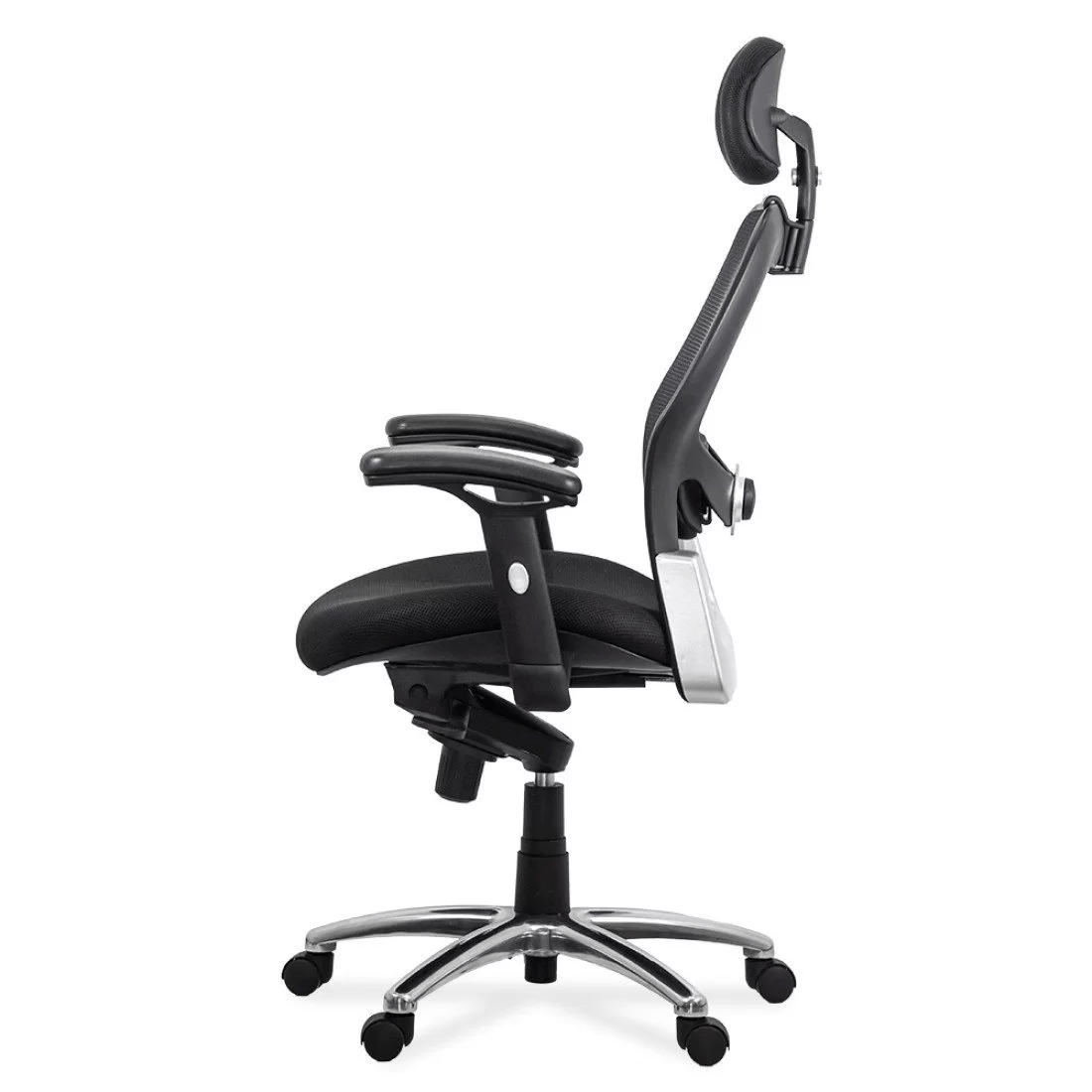 Scaun birou negru panza 150 kg sezut buretat brate ajustabile SYYT9513 Ergotask