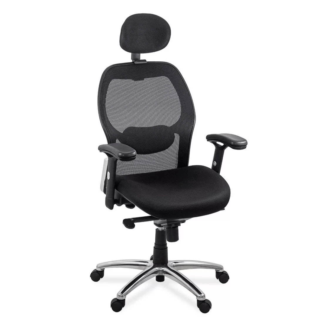 Scaun birou negru panza 150 kg sezut buretat brate ajustabile SYYT9513 Ergotask