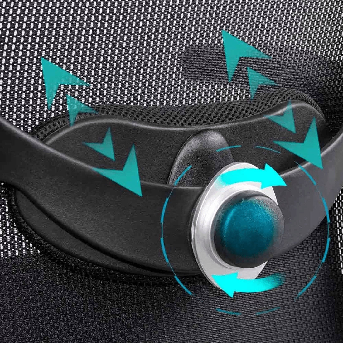 Scaun birou negru panza 150 kg sezut buretat brate ajustabile SYYT9513 Ergotask