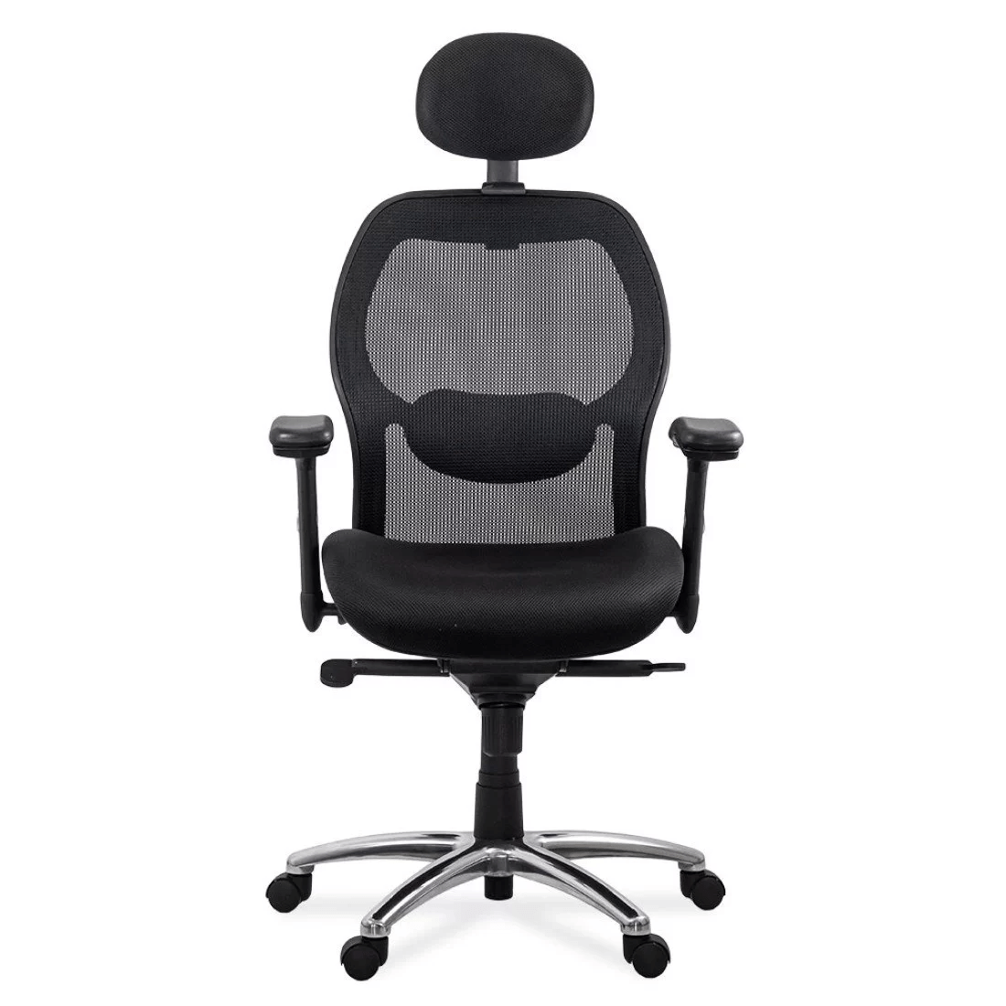 Scaun birou negru panza 150 kg sezut buretat brate ajustabile SYYT9513 Ergotask