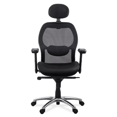 Scaun birou negru panza 150 kg sezut buretat brate ajustabile SYYT9513 Ergotask