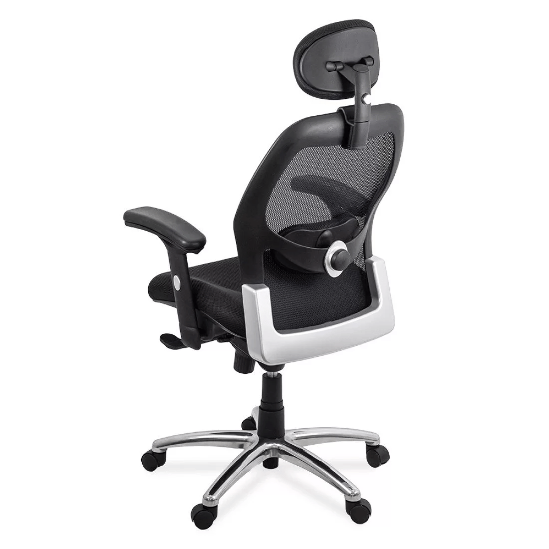 Scaun birou negru panza 150 kg sezut buretat brate ajustabile SYYT9513 Ergotask