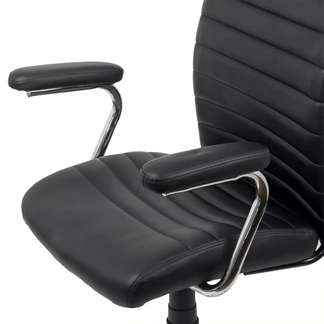 Scaun birou negru piele slim confortplus OFF338 Vicini