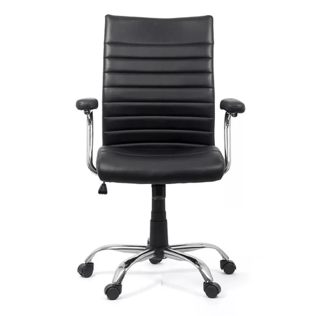 Scaun birou negru piele slim confortplus OFF338 Vicini
