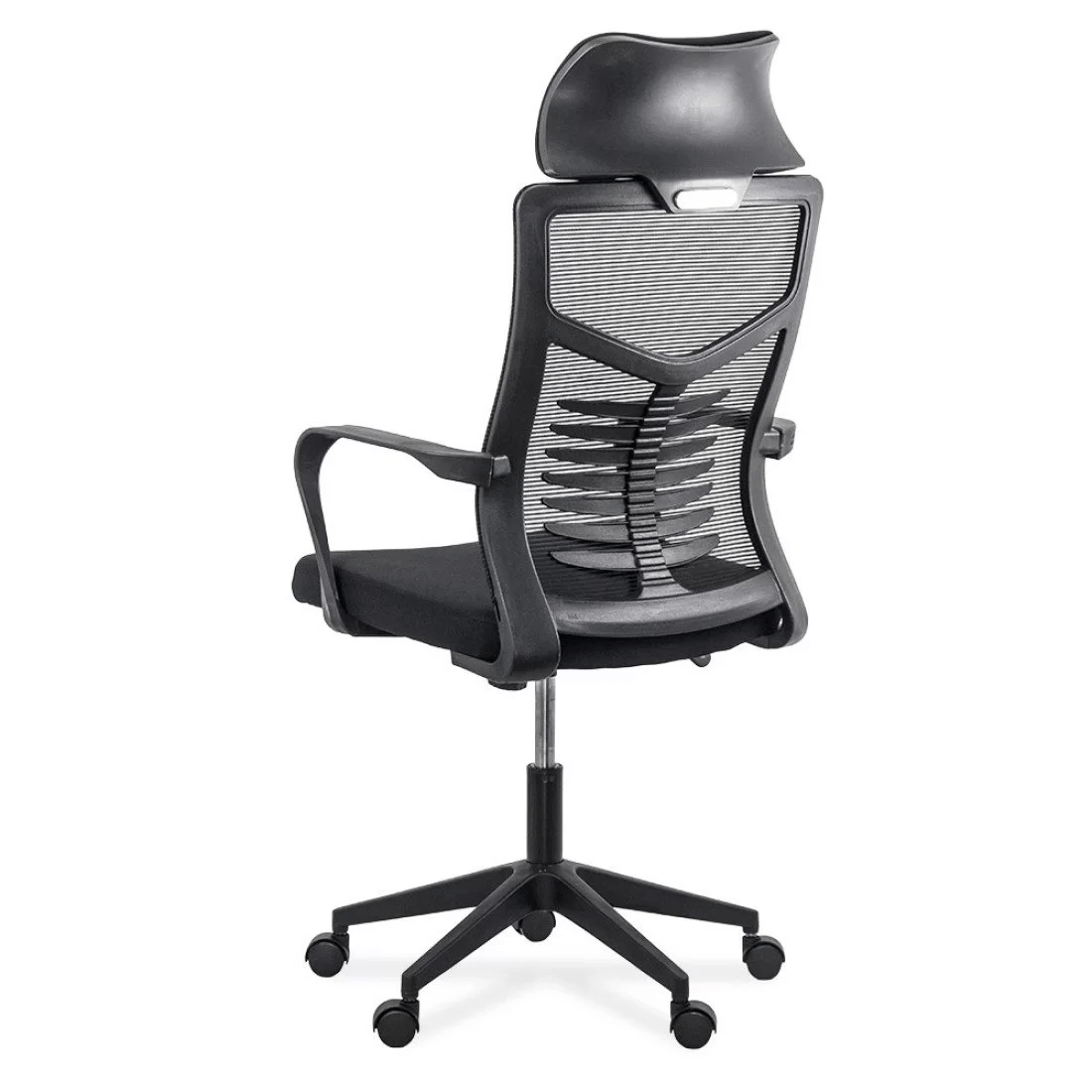 Scaun birou negru stofa buretata suport lombar fix OFF717 Palm