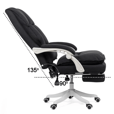 Scaun birou negru stofa extensibil stofa OFF426 Organix