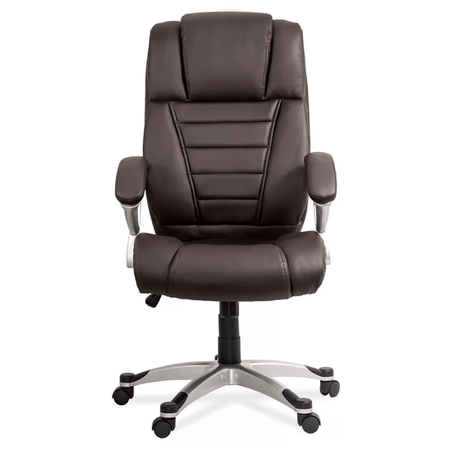 Scaun birou piele maro ergonomic OFF223 Onyx Ash