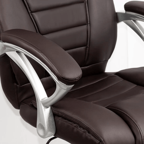 Scaun birou piele maro ergonomic OFF223 Onyx Ash