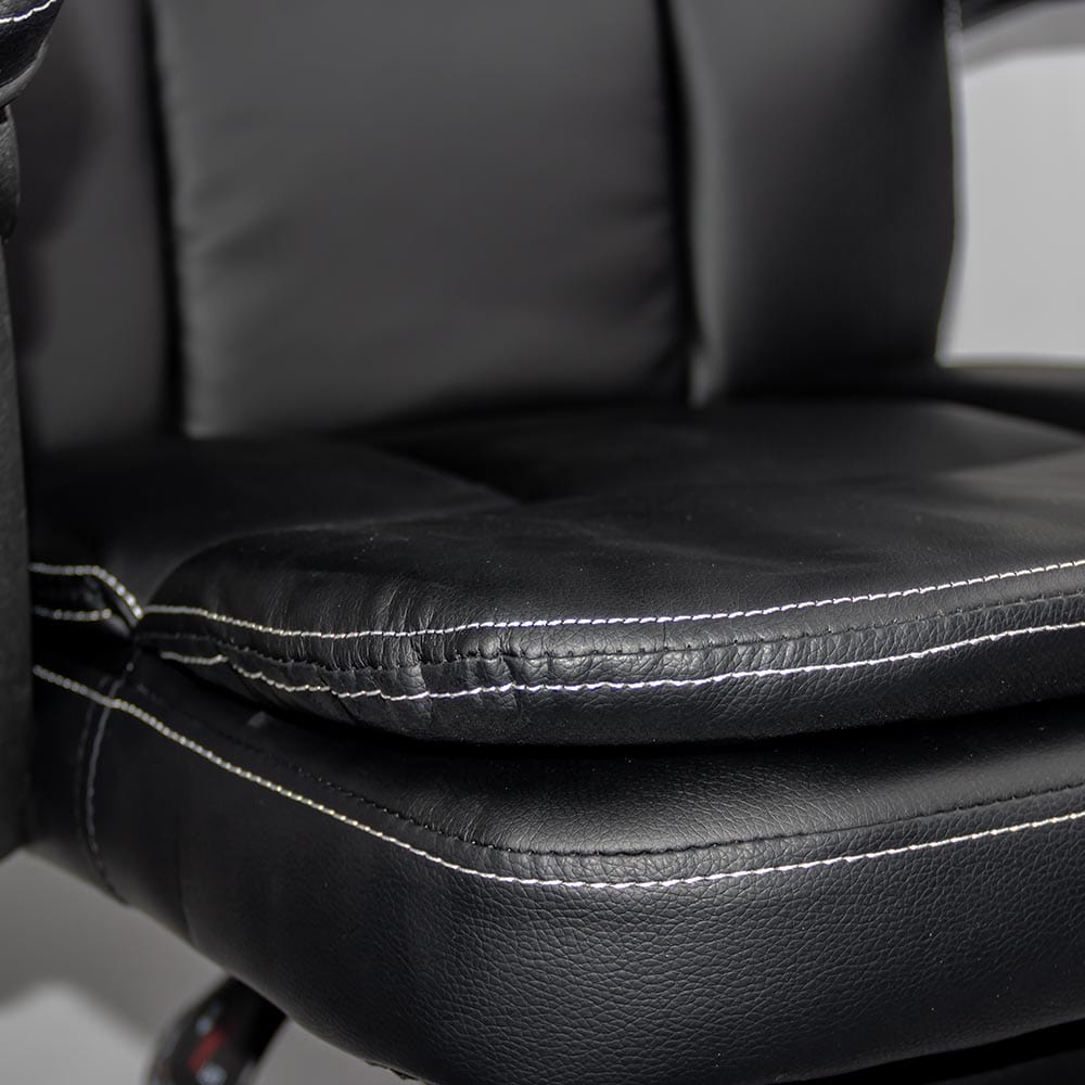 Scaun birou piele relaxare 150 kg OFF341 Workmax NEGRU