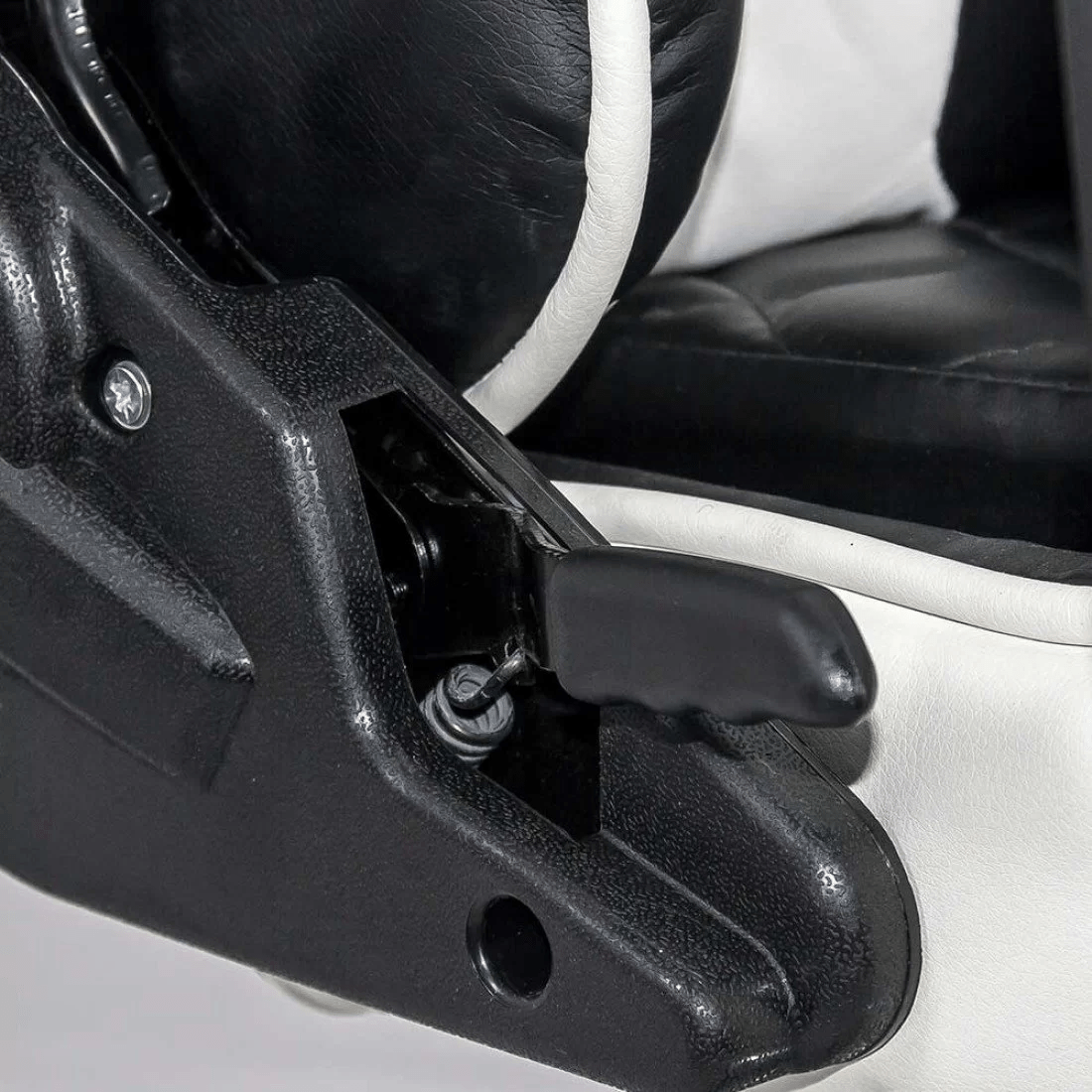 Scaun birou relaxare negru-alb piele 110 kg OFF307 Alfa King