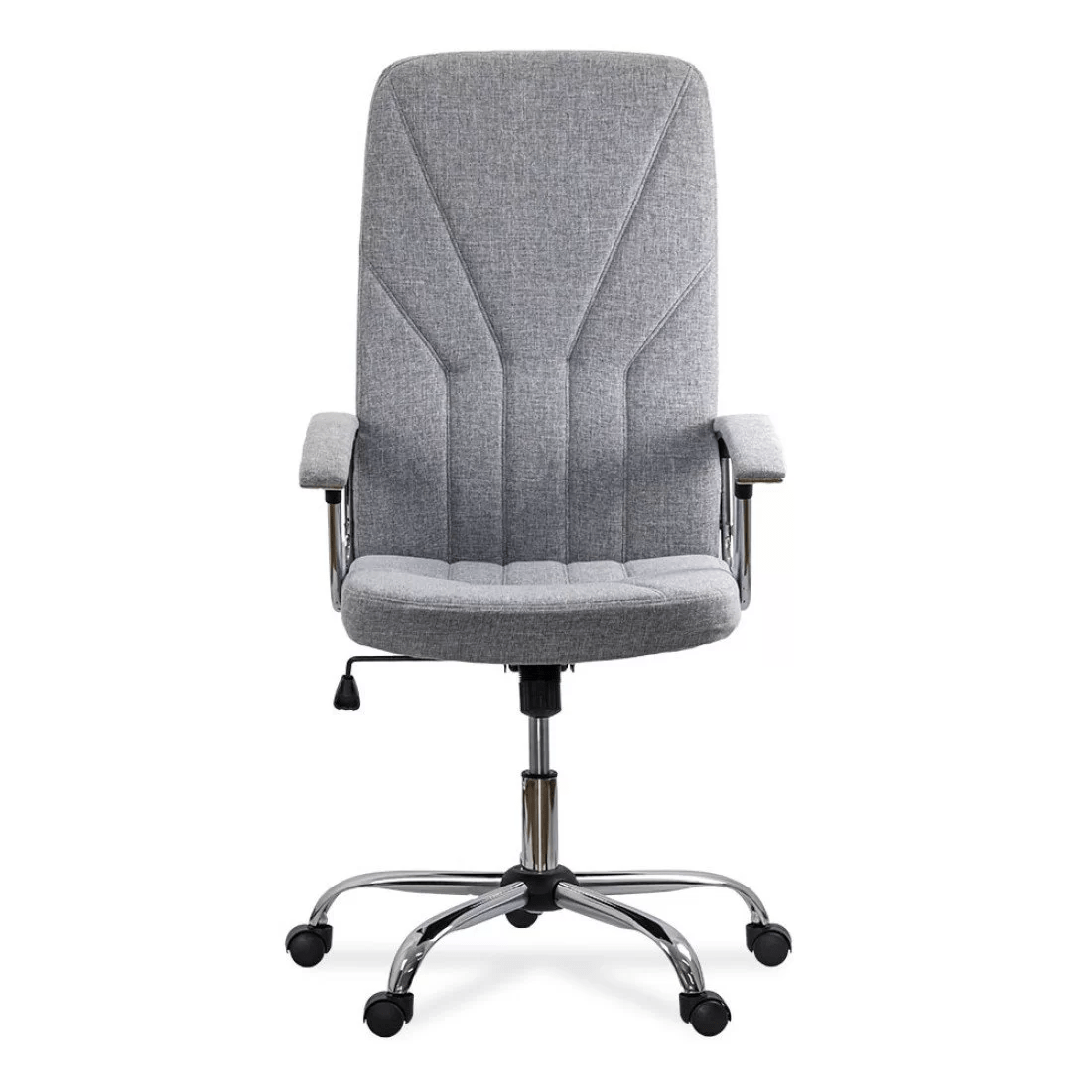 Scaun birou stofa gri stea cromata OFF710 Bloom Tech