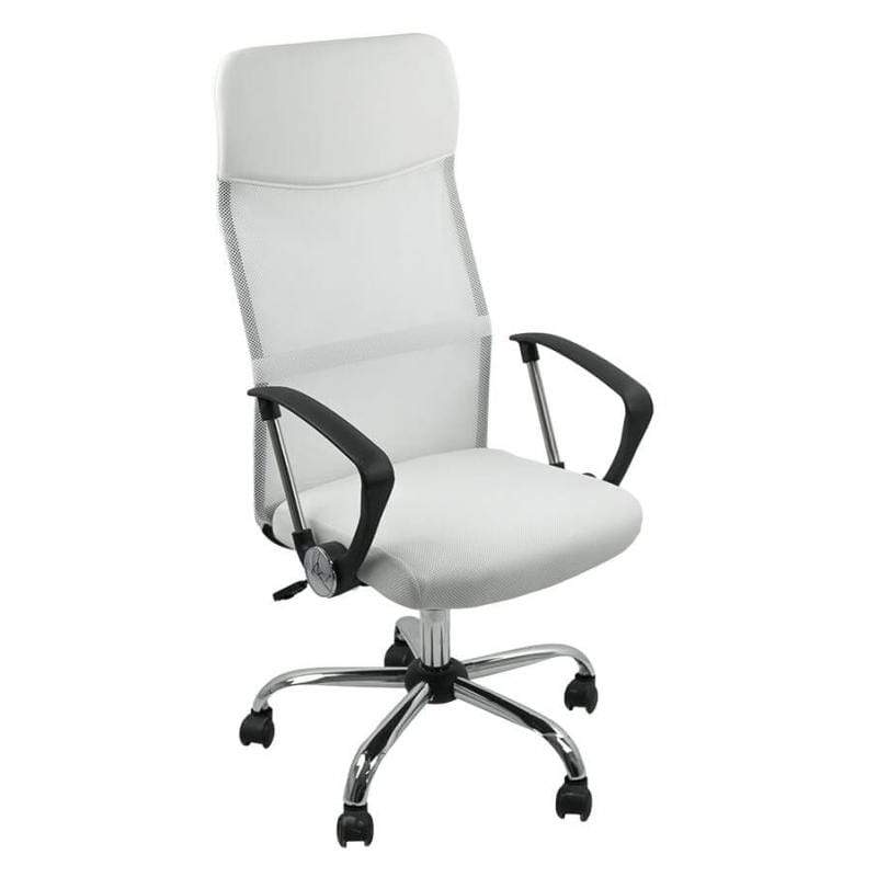 Scaun birou stofa sezut buretat spatar plasa OFF907 Aero Energy ALB