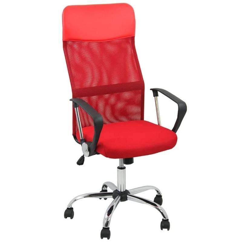 Scaun birou stofa sezut buretat spatar plasa OFF907 Aero Energy ROSU