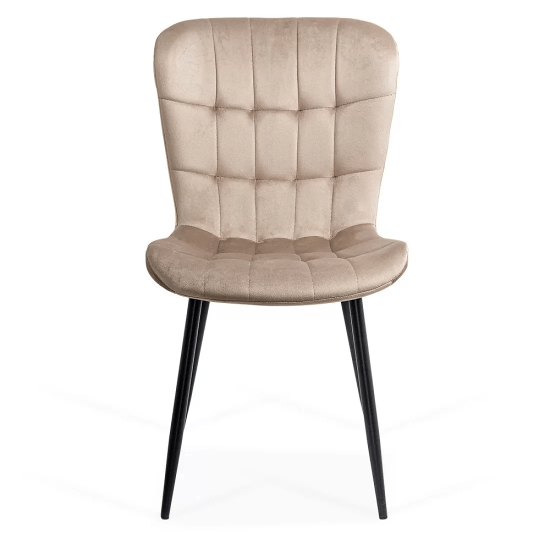 Scaun bucatarie catifea bej cadru antracit BUC247 Chateau Azul
