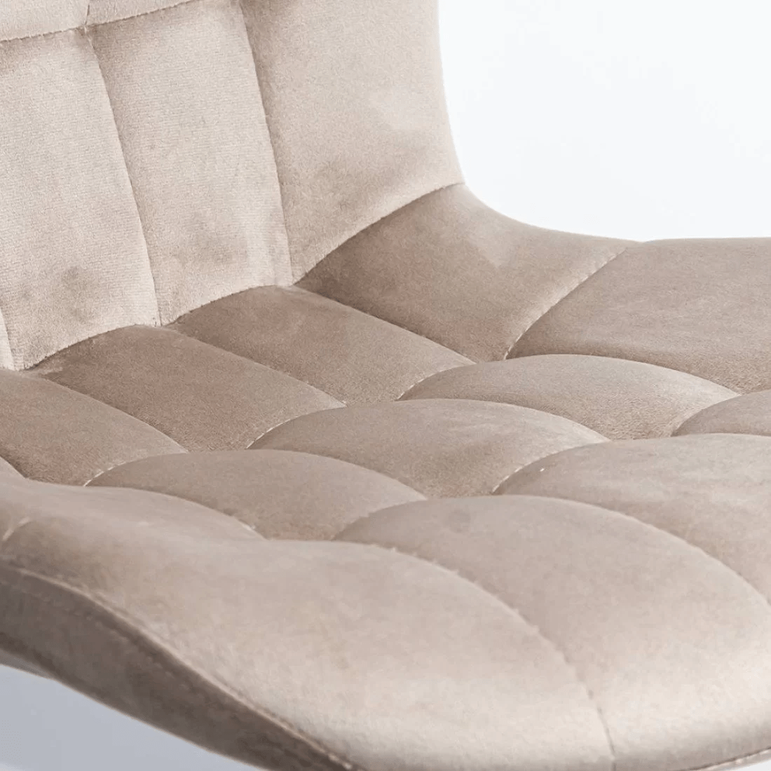 Scaun bucatarie catifea bej cadru antracit BUC247 Chateau Azul