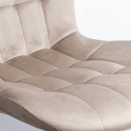 Scaun bucatarie catifea bej cadru antracit BUC247 Chateau Azul