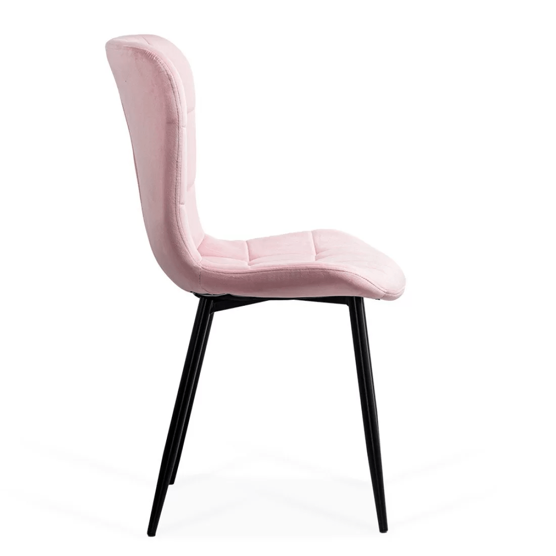 Scaun bucatarie catifea roz cadru antracit BUC247 Chateau Azul