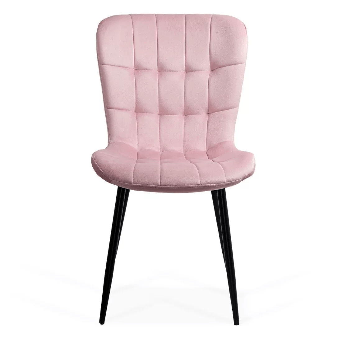 Scaun bucatarie catifea roz cadru antracit BUC247 Chateau Azul