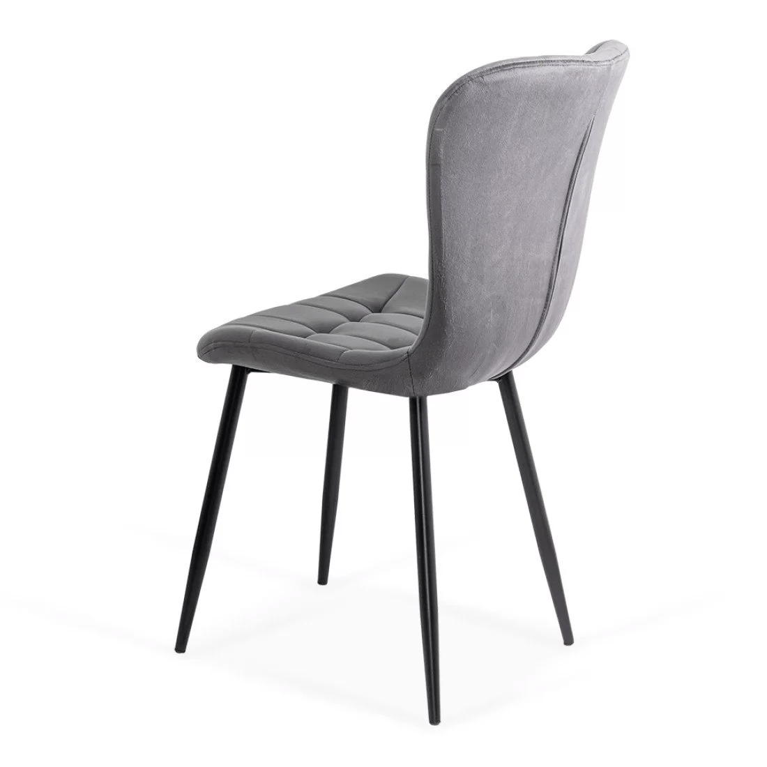 Scaun bucatarie stofa gri cadru antracit BUC247 Chateau Azul