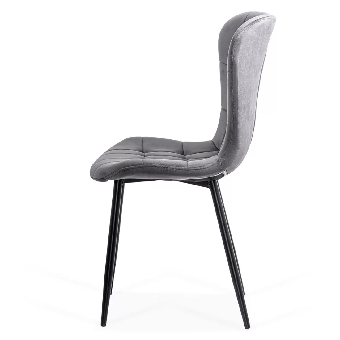 Scaun bucatarie stofa gri cadru antracit BUC247 Chateau Azul