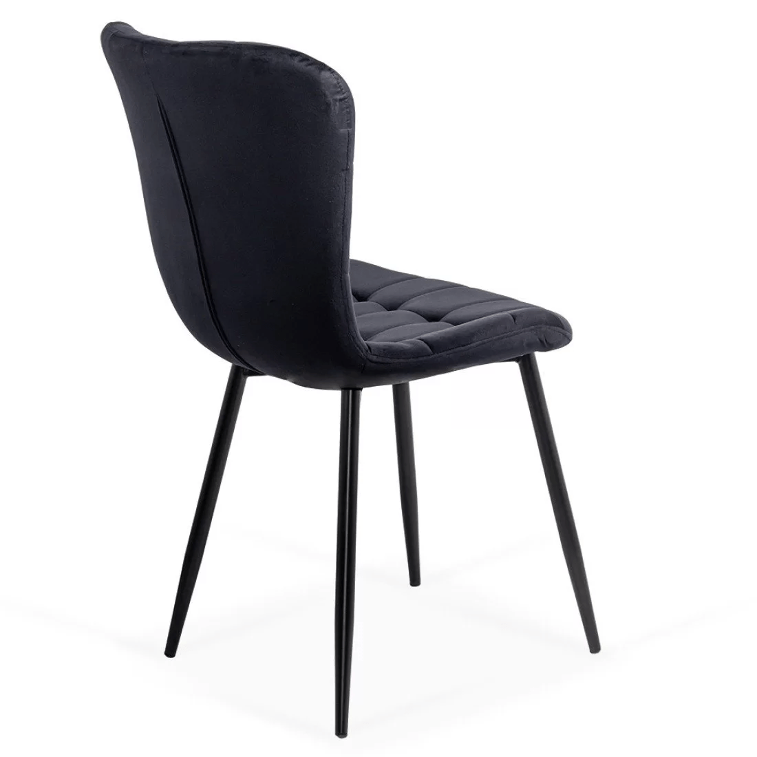 Scaun bucatarie stofa negru cadru antracit BUC247 Chateau Azul