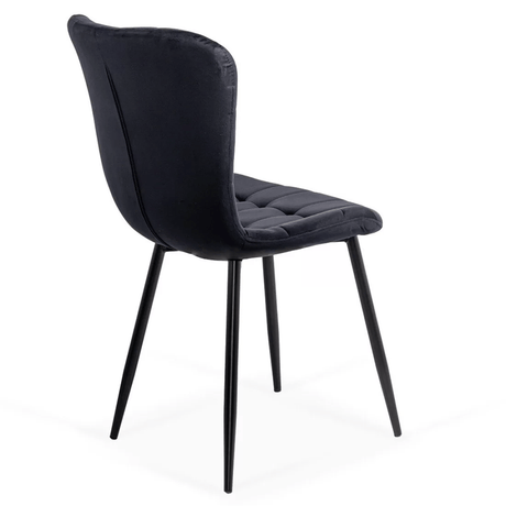 Scaun bucatarie stofa negru cadru antracit BUC247 Chateau Azul