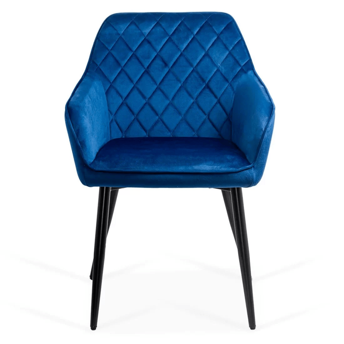 Scaun catifea albastru picioare negre BUC258 Clubhouse
