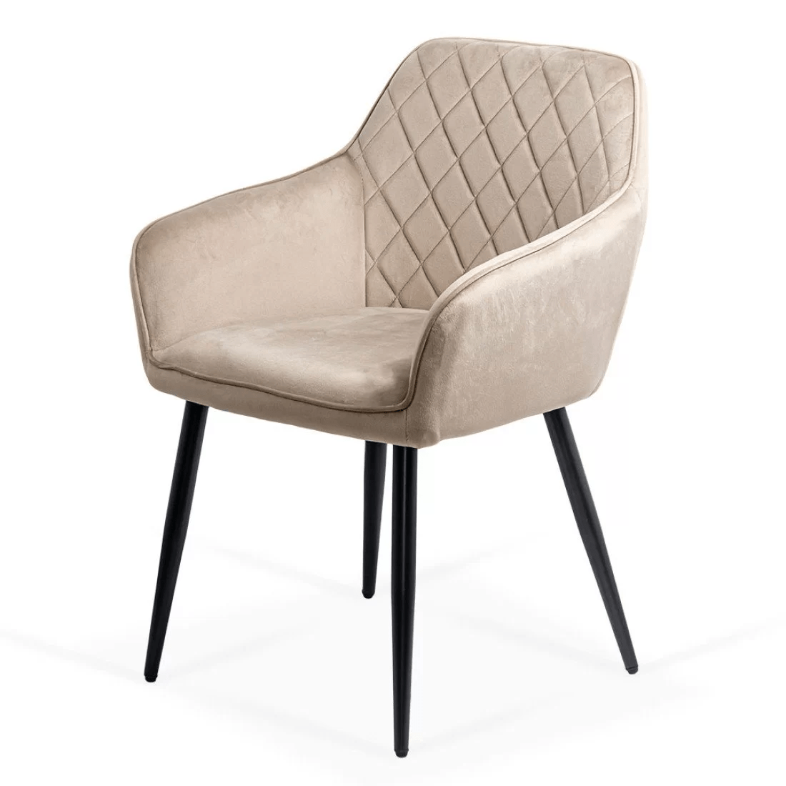 Scaun catifea bej picioare negre BUC258 Clubhouse