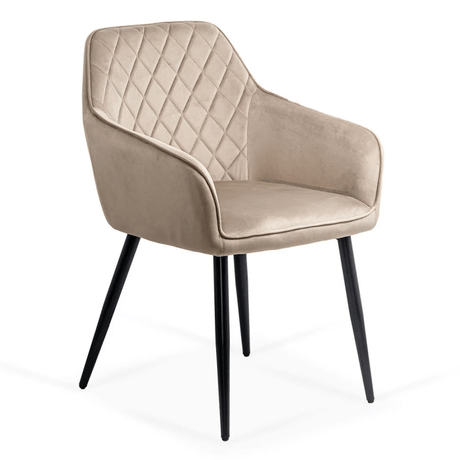 Scaun catifea bej picioare negre BUC258 Clubhouse