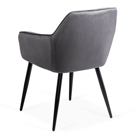 Scaun catifea gri picioare negre BUC258 Clubhouse