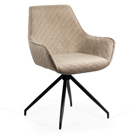 Scaun catifea rotativ cadru metalic negru BUC0223 Foster