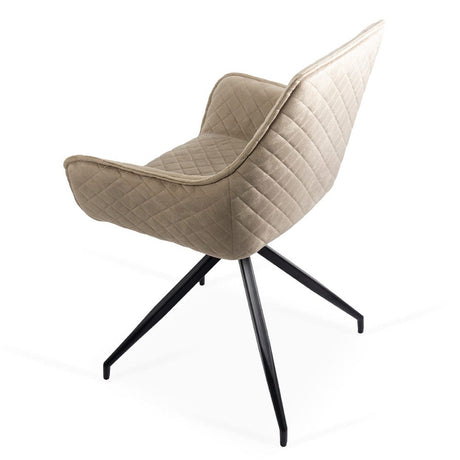 Scaun catifea rotativ cadru metalic negru BUC0223 Foster