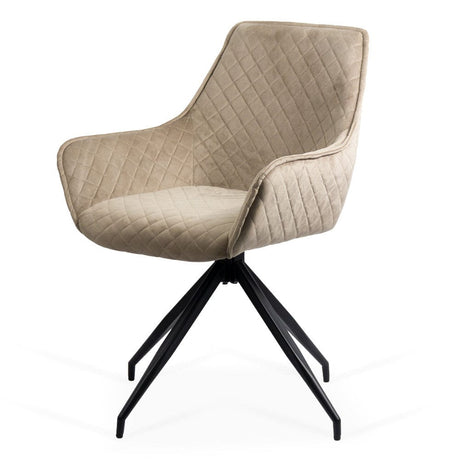 Scaun catifea rotativ cadru metalic negru BUC0223 Foster