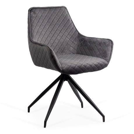 Scaun catifea rotativ cadru metalic negru BUC0223 Foster