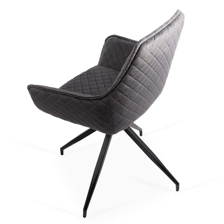 Scaun catifea rotativ cadru metalic negru BUC0223 Foster