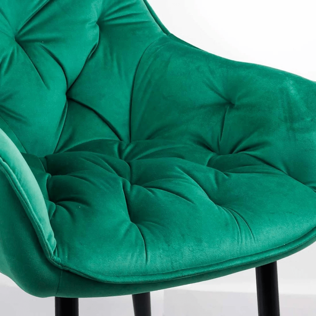 Scaun catifea verde picioare metal BUC257 Estate