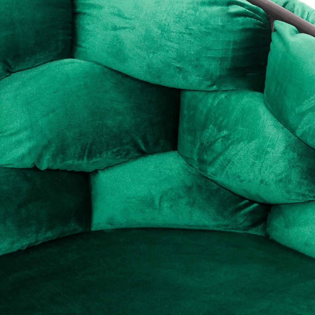 Scaun catifea verde picioare metalice BUC256 Eleonor