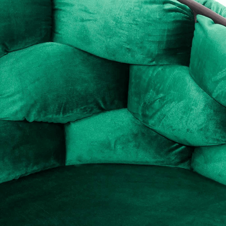 Scaun catifea verde picioare metalice BUC256 Eleonor