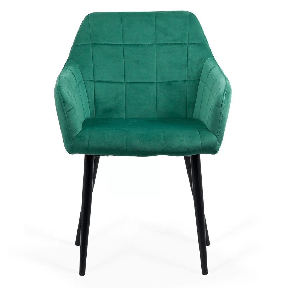 Scaun catifea verde picioare metalice BUC260 Checkers